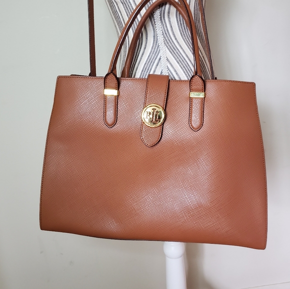 Ralph Lauren large cognac leather bag - Picture 8 of 13